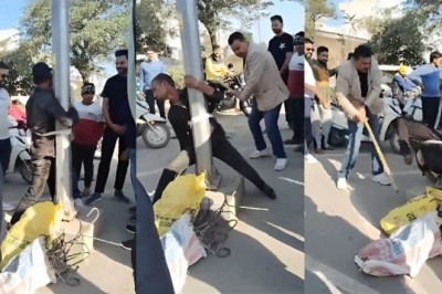 Man tied to pole assaulted on suspicion of stealing in India