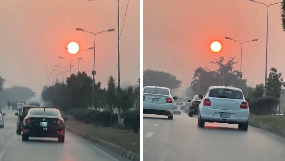 Last sunset of 2023; visuals from Islamabad's Margalla Road