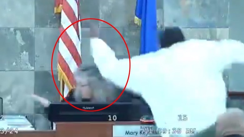 US man attacks judge after being denied bail: Watch