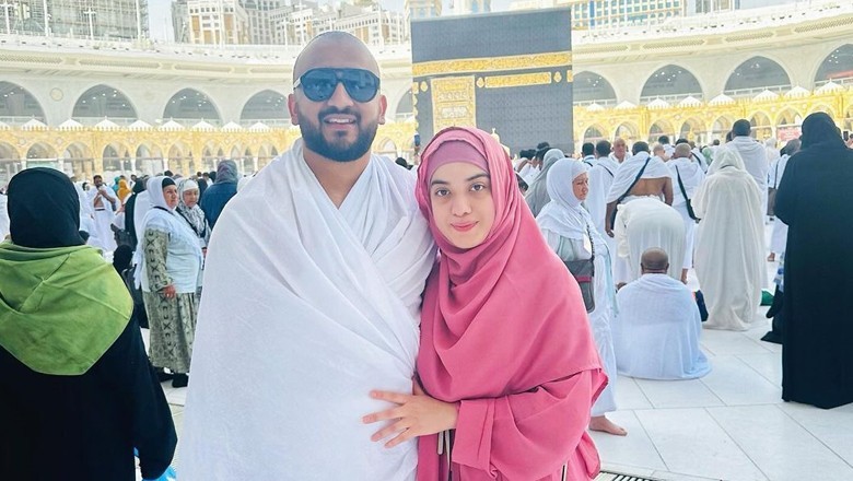 Arisha Razi performs first Umrah with husband in Ramadan