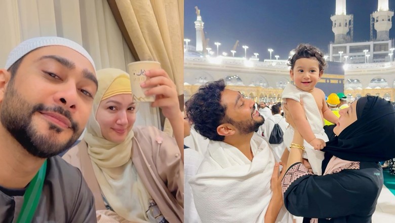 Indian actress Gauahar Khan performs Umrah with family