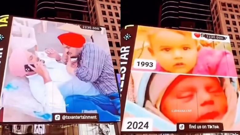 Sidhu Moosewala’s father, baby brother get featured on Times Square billboard