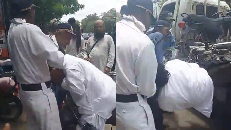 Traffic police wardens manhandle citizen in Karachi