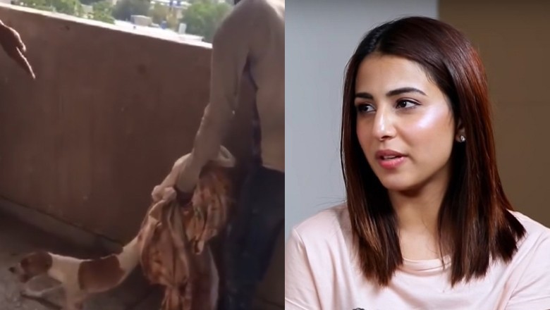 Ushna Shah offers Rs100,000 reward to find men who threw stray dog from Karachi building