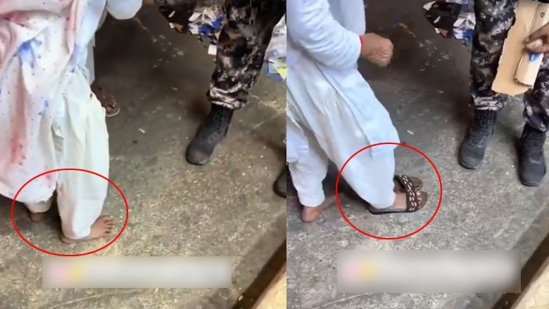 Security guard wins hearts by purchasing sandals for barefoot woman Hajj pilgrim