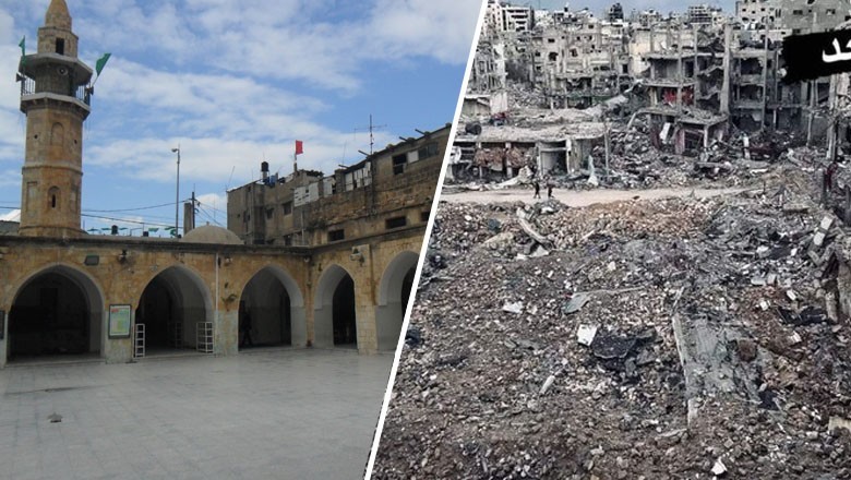 Israeli forces turn Gaza's second largest historical mosque into rubble