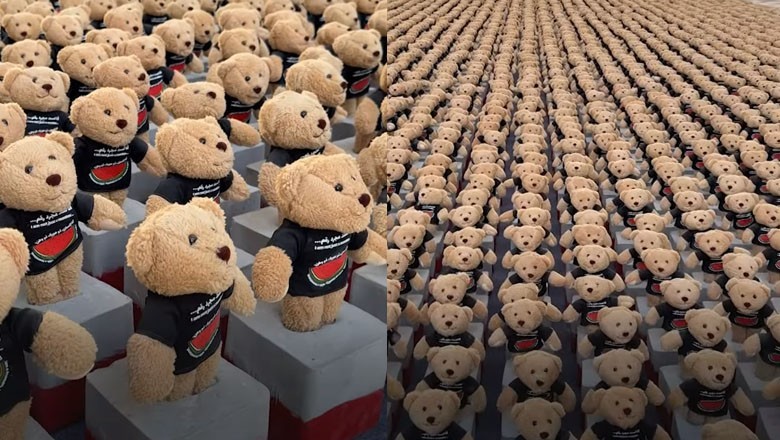 Teddy Bear memorial honours 15,000 Gaza children killed since Oct 7
