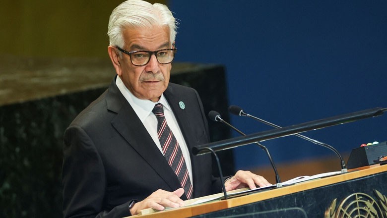 Khawaja Asif omits Israel's name in his UN speech on Gaza genocide