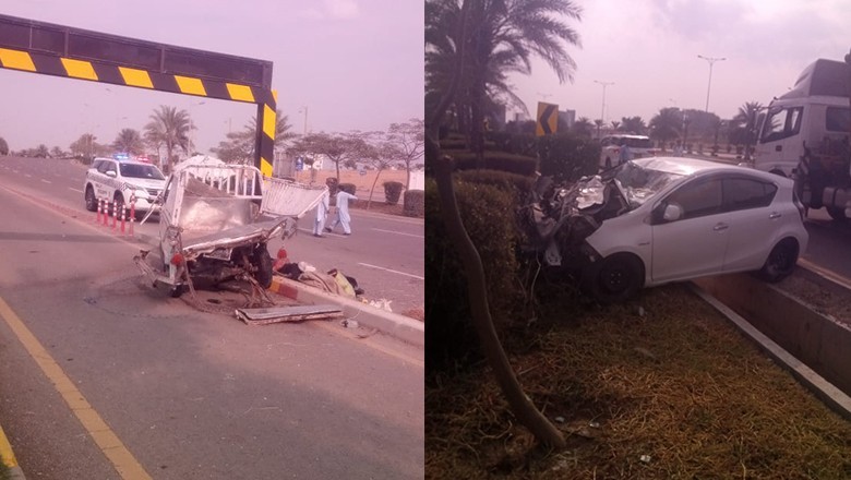 Two dead, 18 injured in road crash in Karachi's Bahria Town