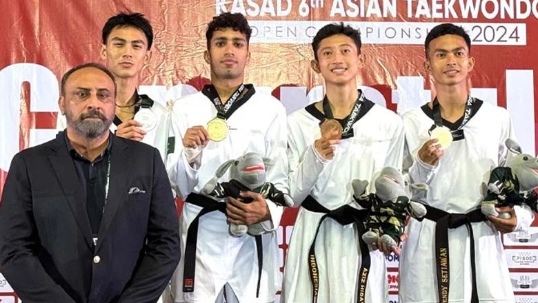 Pakistan’s Shahzeb Khan clinches gold medal in Asian Taekwondo Open Championship