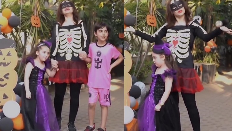 Juggun Kazim celebrates spooky Halloween with her kids