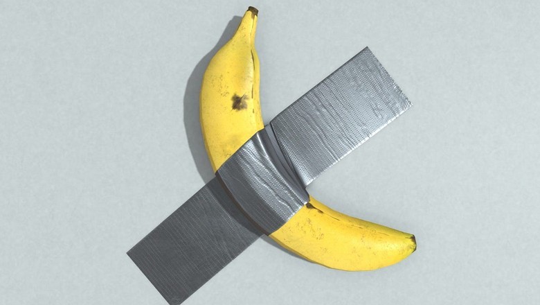 Why banana taped to wall sold for $6.2m at art auction?
