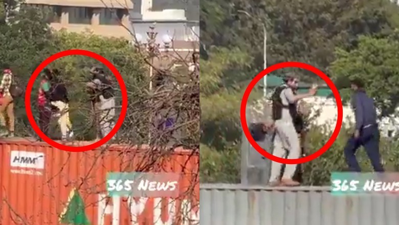 PTI workers reach D-Chowk, shake hands, take selfies with Army personnel