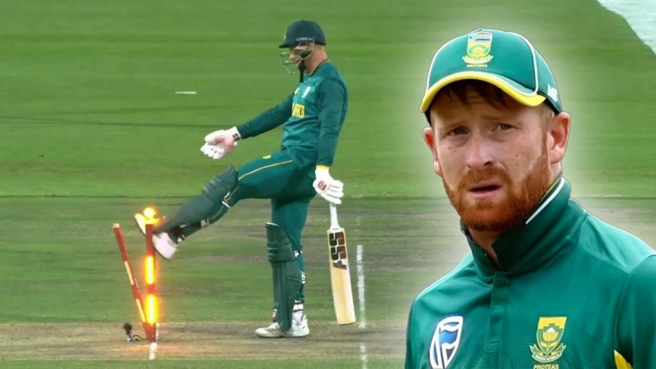 Heinrich Klaasen fined for 'kicking stumps' during second ODI