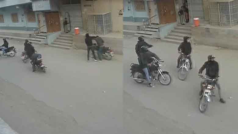 Robbers brazenly snatch motorcycle from young boy in Karachi's Baldia Town