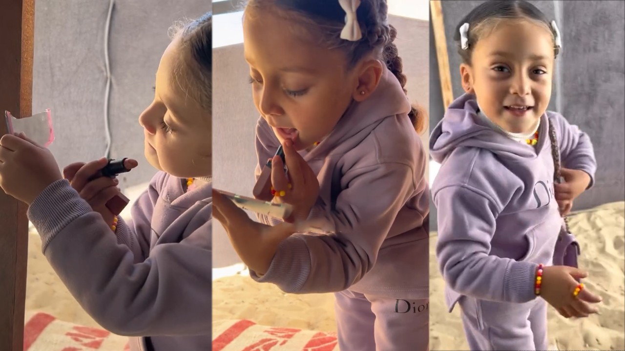 WATCH: Little Palestinian girl gets ready to return to Gaza after ceasefire
