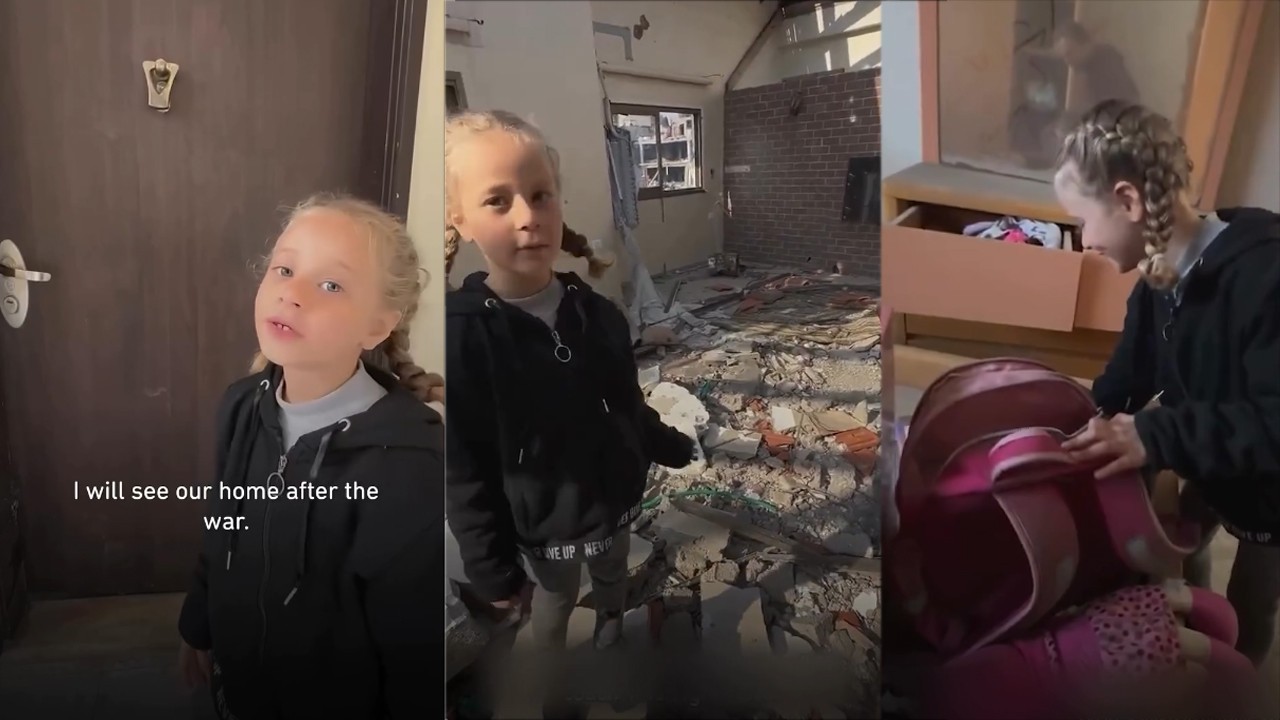 WATCH: Palestinian girl inspects her home after returning to Gaza