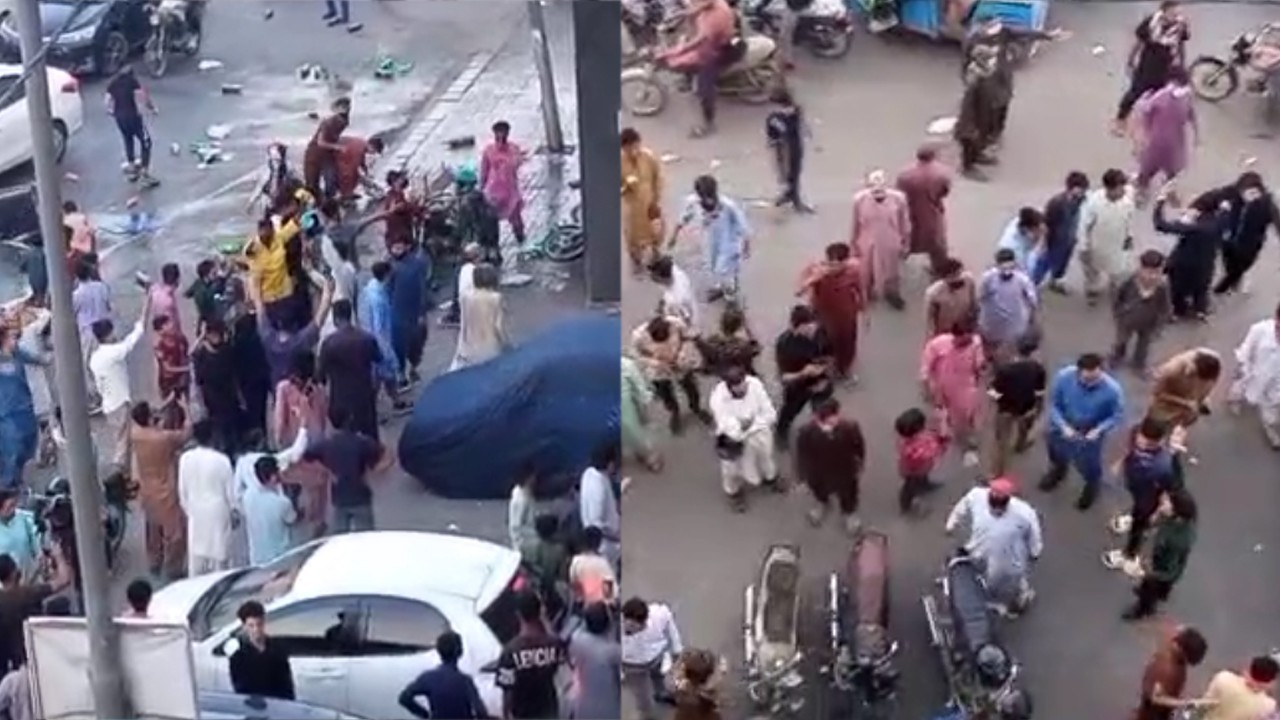 Pro-Palestine protesters vandalize KFC, Domino’s outlets in Karachi