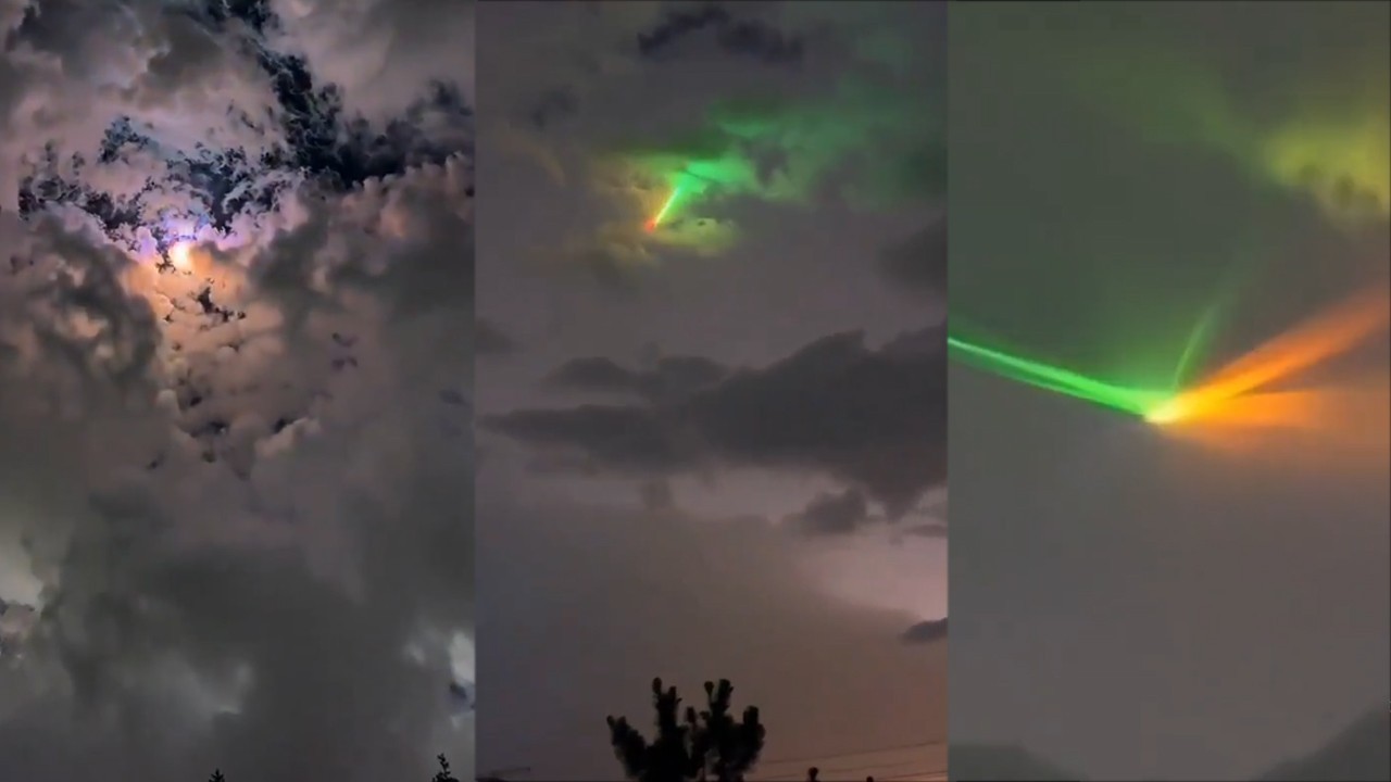 VIDEO: Colourful object spotted in Canadian sky