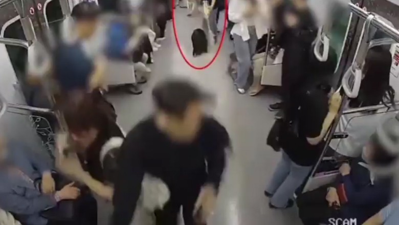 Man sets fire to moving train in Seoul over divorce from wife