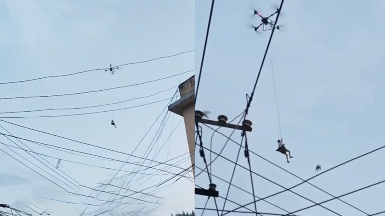 Chinese teen rescued by drone in just 1 minute during Guangxi flood