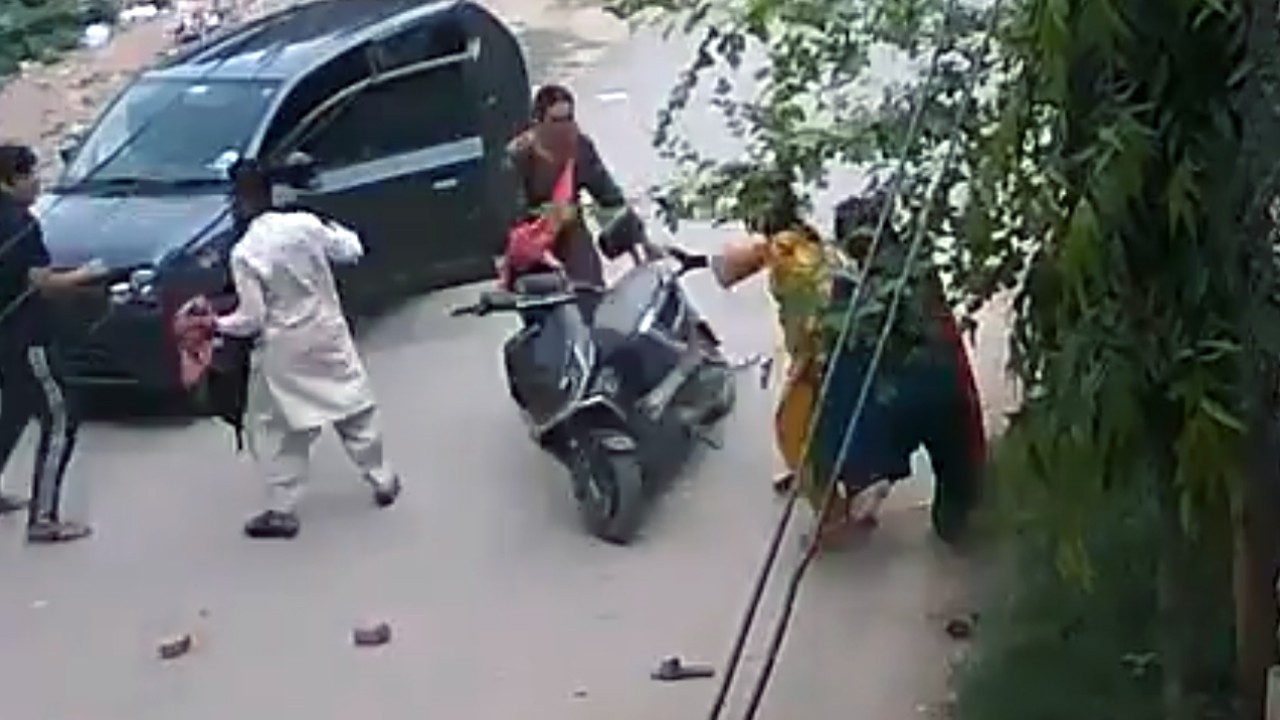 Car riders assault woman on scooty after minor collision in Multan