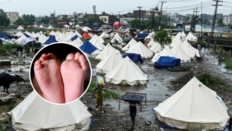 Flood-hit woman gives birth to baby at Lahore relief camp