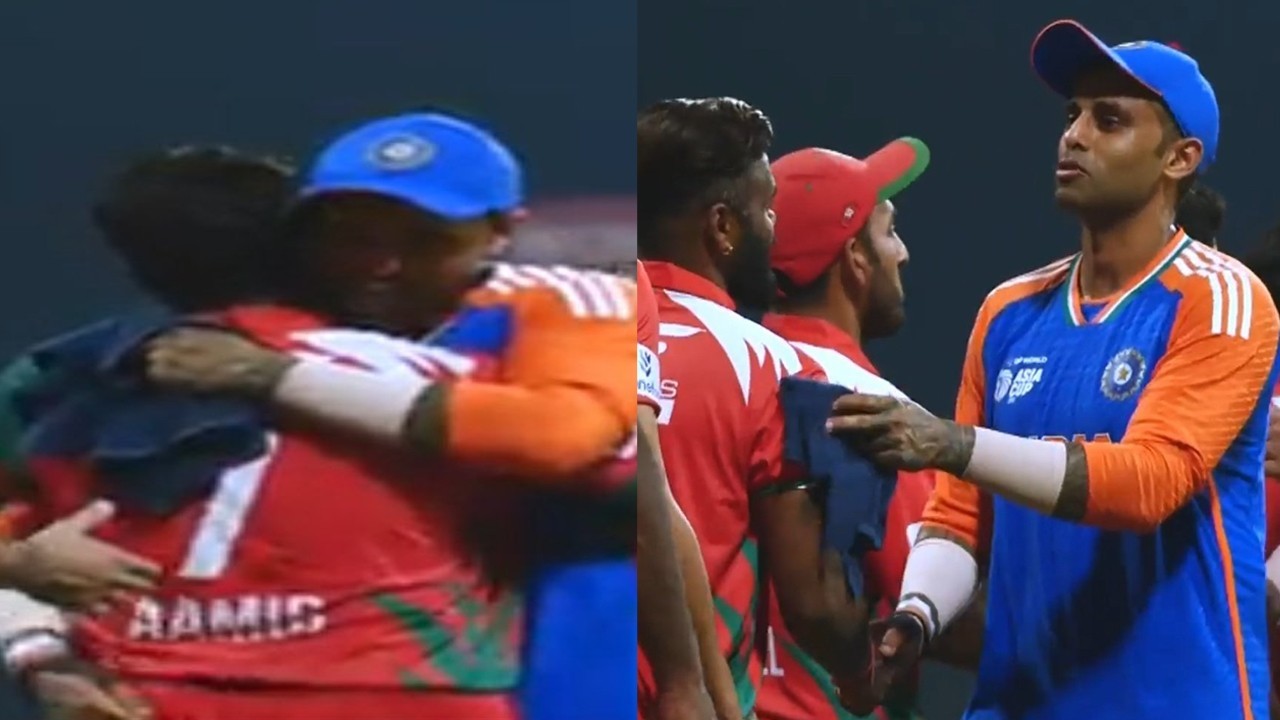 Indian skipper Suryakumar hugs Pakistan-born Oman player, netizens remind him of Pahalgam victims