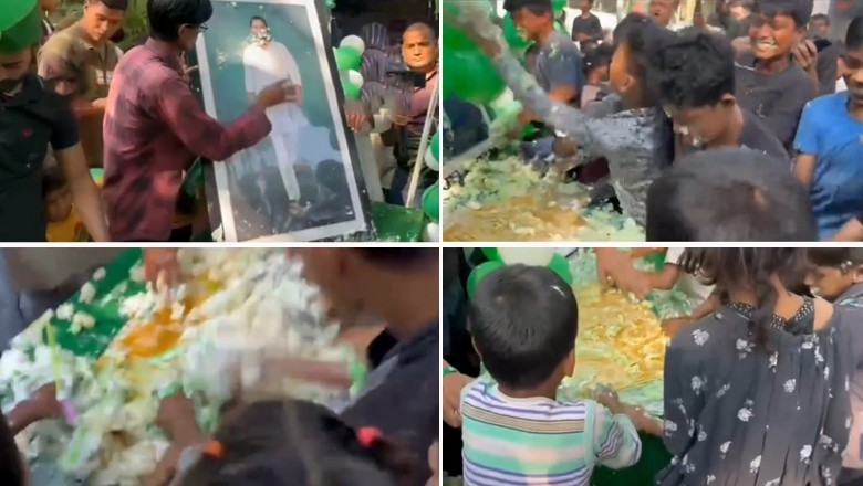 Children finish 36-pound cake in 36 seconds at Indian politician’s birthday