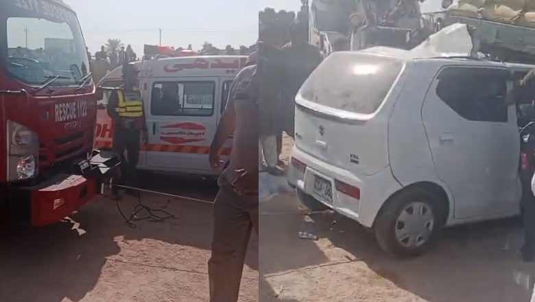 Karachi: Three d!e as car collides with trailer near Bahria Town