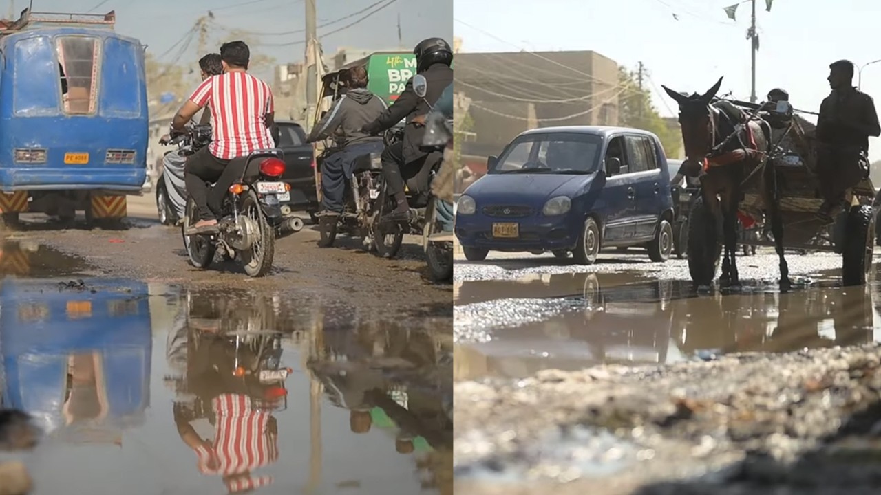 Poor state of Karachi's Jahangir Road highlights urban neglect