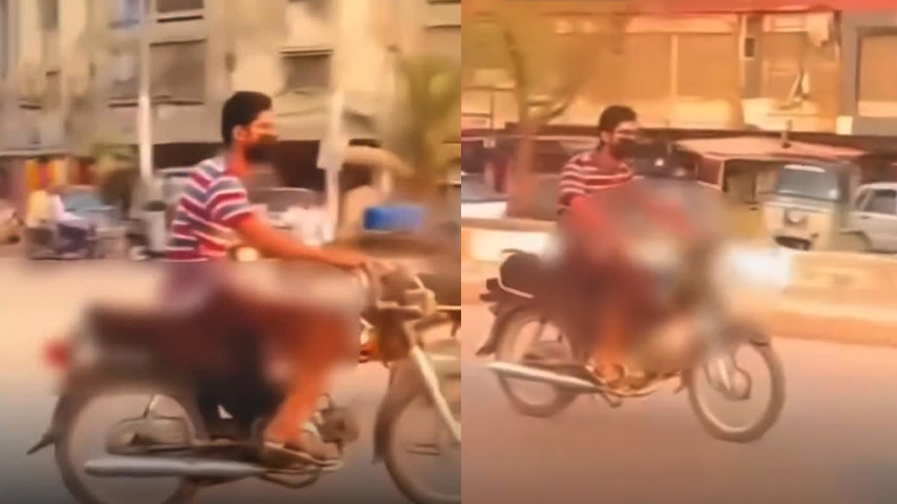 Youngster arrested for obscene gesture on moving motorcycle in Karachi