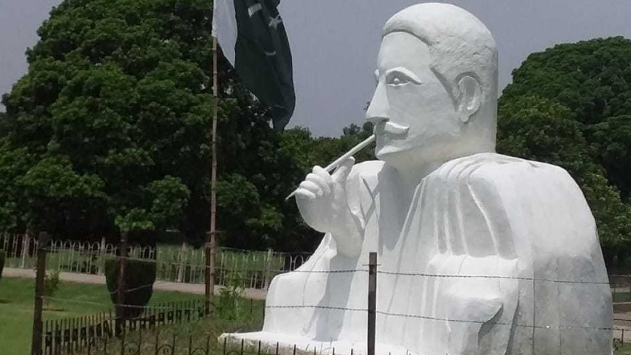 Security supervisor after desecration of Allama Iqbal statue in Lahore Park