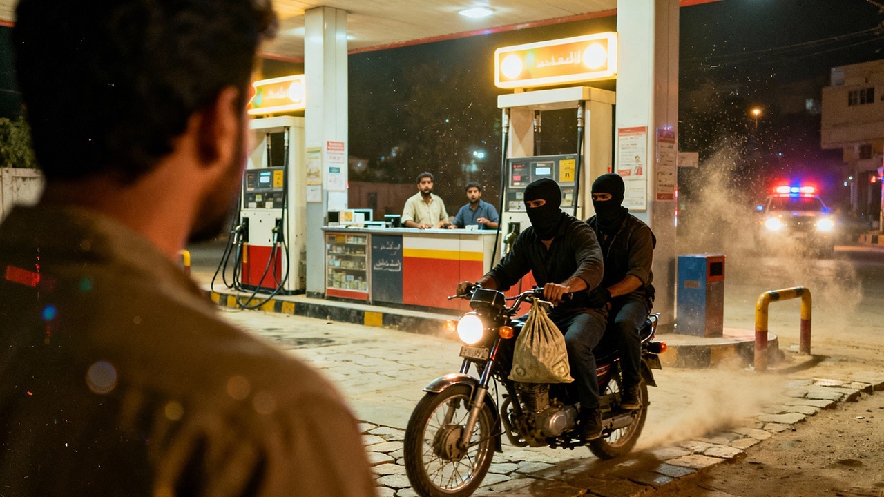 Robbers flee with Rs3.3 million from a petrol pump in Karachi