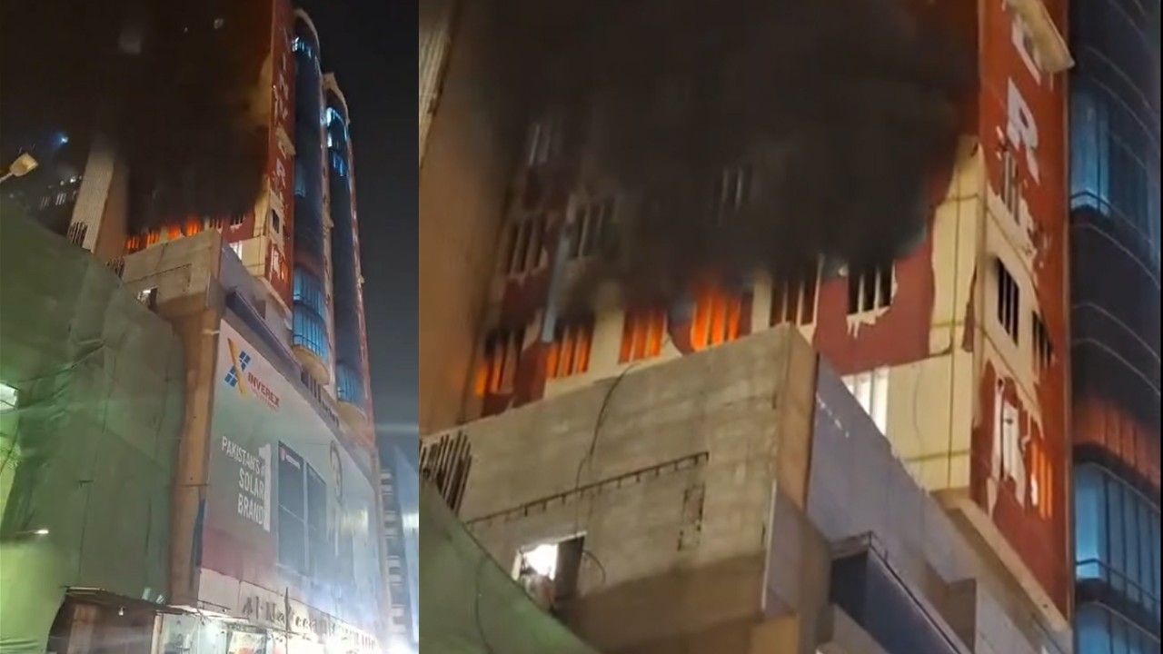 Fire at Karachi’s Saddar mobile market brought under control