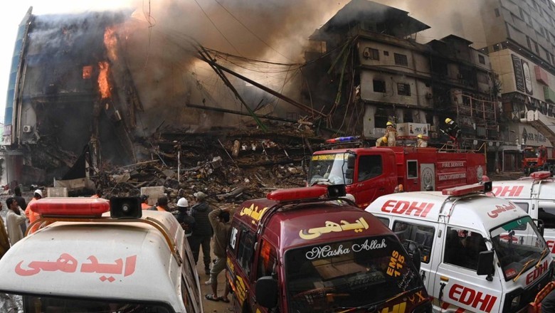 8-storey building fire brought under control in Karachi's Baloch colony