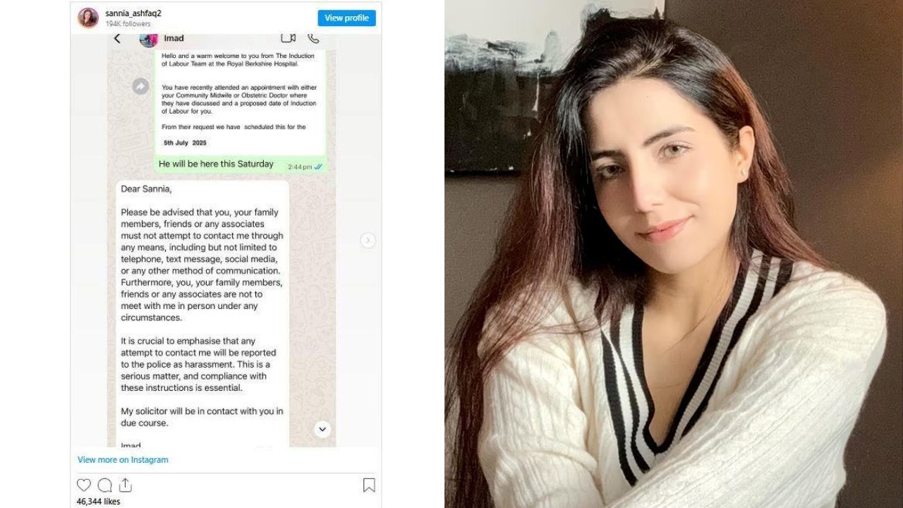 Sania Ashfaq shares alleged threatening messages of Imad Wasim