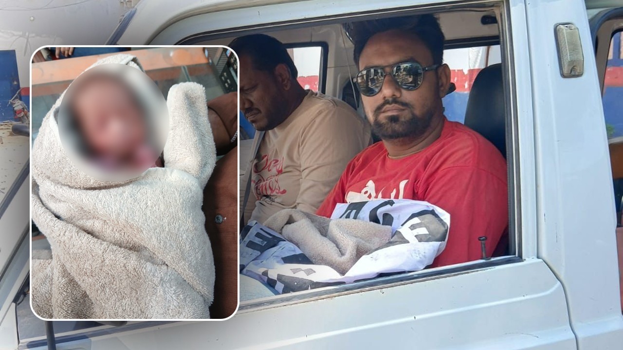 Abandoned baby rescued from drain in Shah Faisal Colony