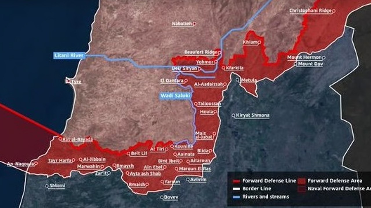 Israeli military publishes map of new deployment line in Lebanon, bringing dozens of villages under its control