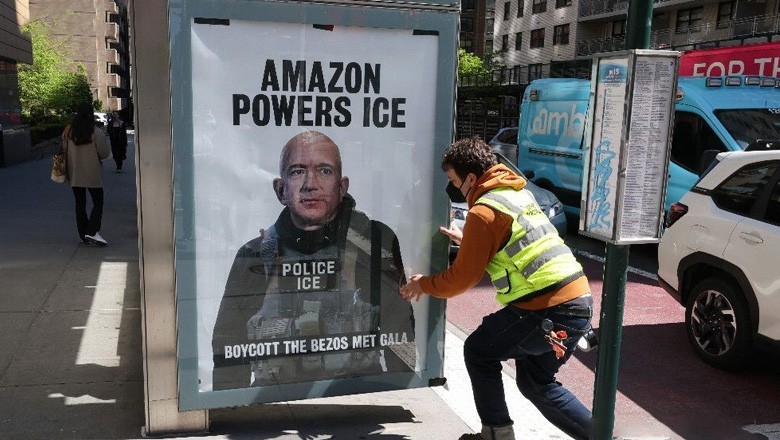 Anti-Bezos posters spark Met Gala boycott calls in NYC