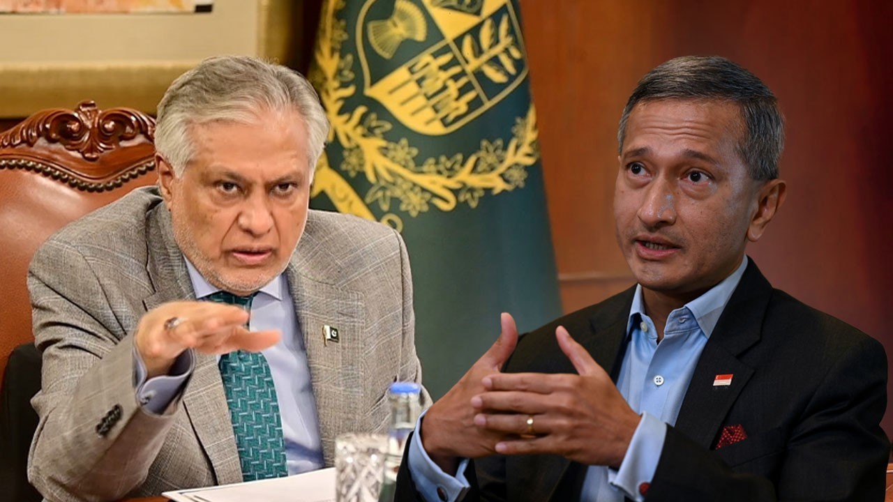 Ishaq Dar seeks Singapore’s help for repatriation of Pakistanis from seized vessels