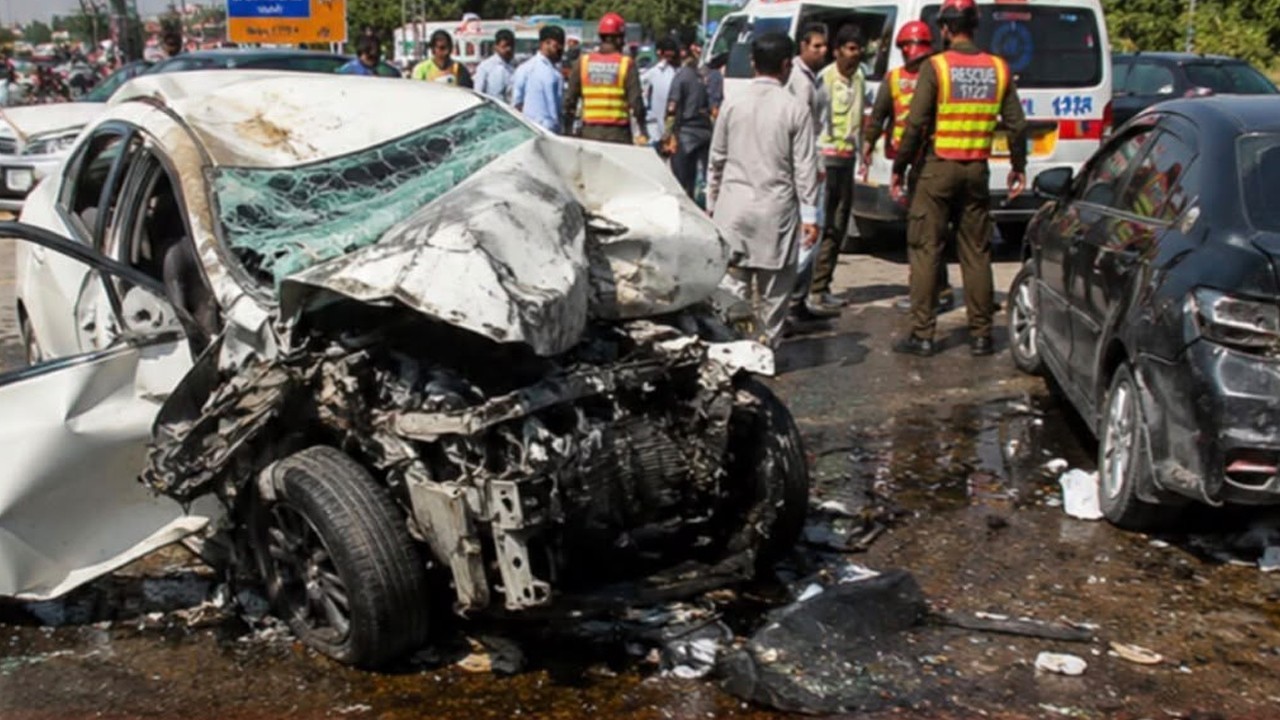 Four killed, several injured as speeding car hits multiple vehicles in Islamabad