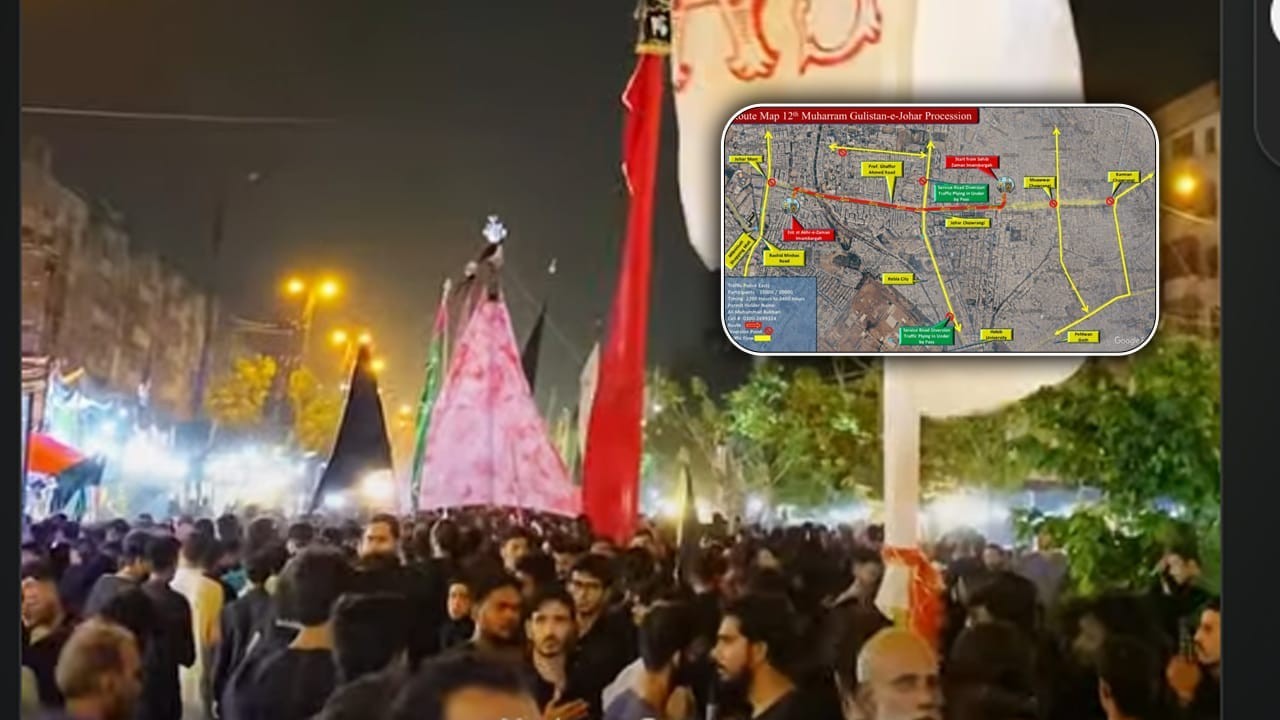 Traffic diversion plan issued for 12 Muharram procession in Gulistan