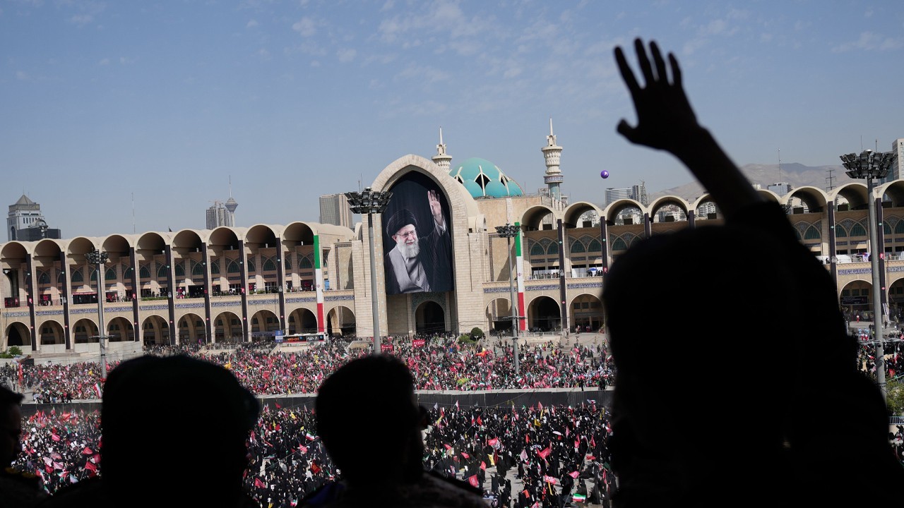 ‘Revenge’ chants echo across Iran as Khamenei’s funeral ceremonies
