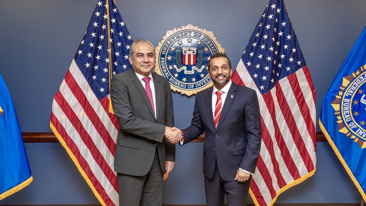 FBI chief discusses specialised training to combat counterterrorism financing with Naqvi, hails 'critical' Pak-US partnership Says FBI 'deeply appreciates' Pakistan's support
