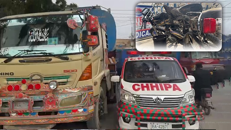 20-year-old motorcyclist killed after being hit by water tanker in Karachi