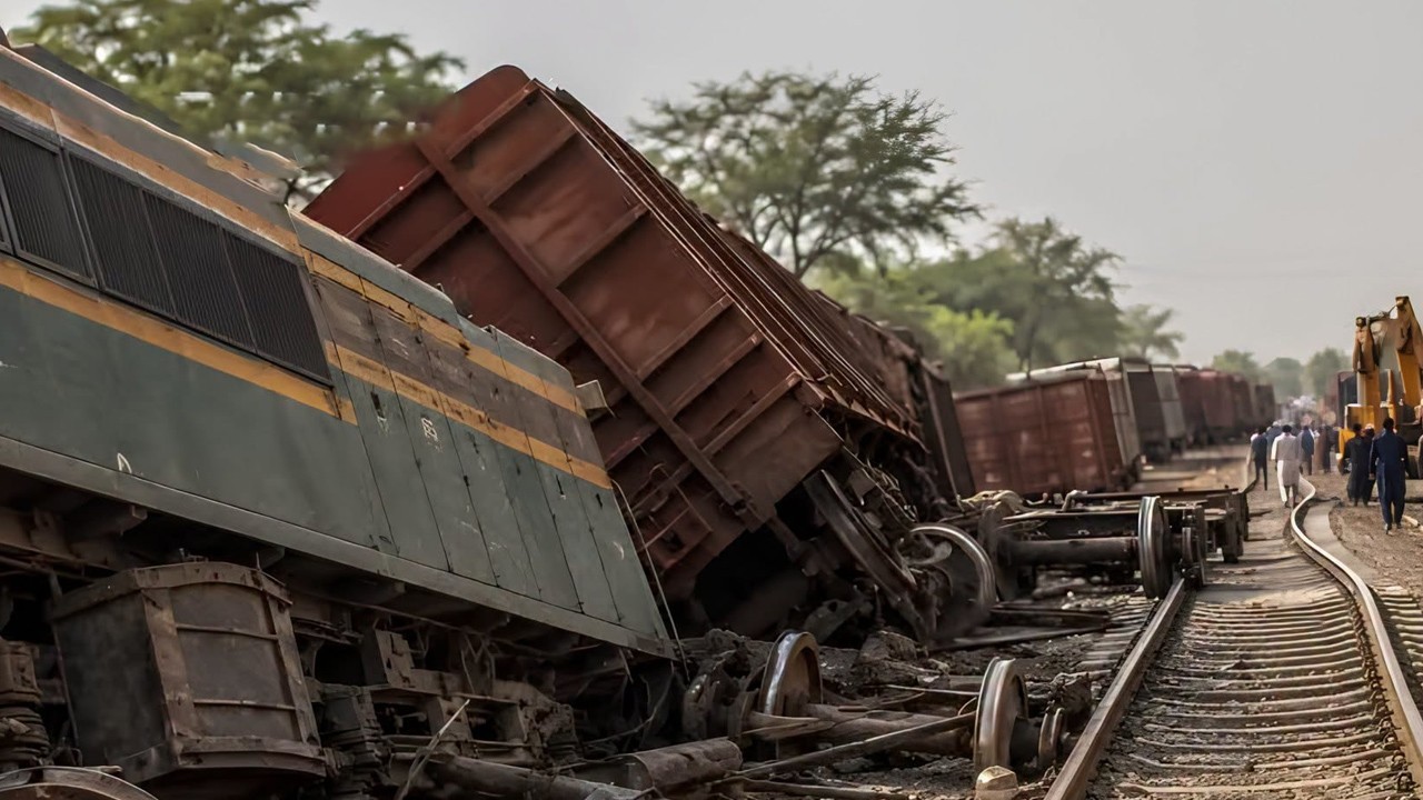 Up, down tracks remain suspended as restoration work underway after freight train derailment