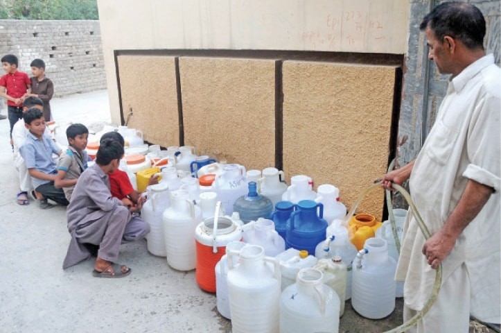 Water shortage grips cantt areas
