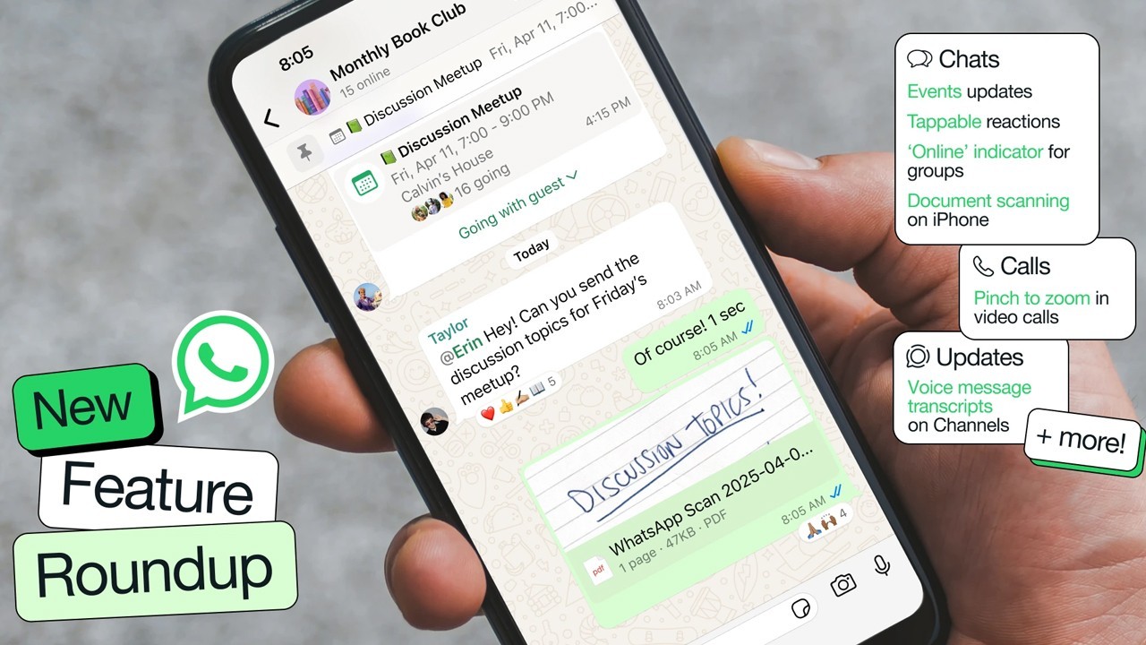 WhatsApp rolls out new features to improve group chats