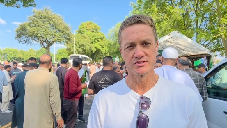 UK Health Minister James Frith attends Eid Milad-un-Nabi procession in Manchester